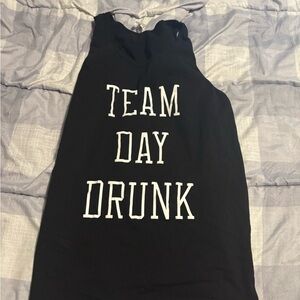 Black 'Team Day Drunk' Tank Top